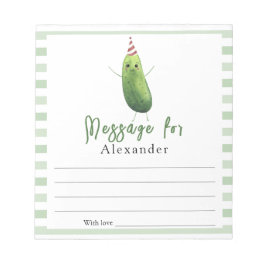 キュウリの大きなディル時間カプセルメッセージ ノートパッド