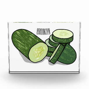 キュウリの漫画イラストレーション フォトブロック