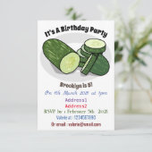 キュウリの漫画イラストレーション 招待状 (スタンド正面)