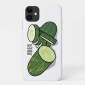 キュウリの漫画イラストレーション Case-Mate iPhoneケース (裏面)