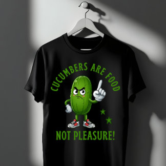 キュウリは食べ物であって快楽ではない 面白い野菜 Tシャツ
