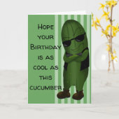キュウリカッコいいー誕生日として カード (黄色い花)
