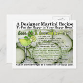 キュウリクールーマルティーニレシピはがき ポストカード (正面/裏面)