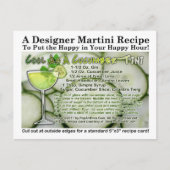 キュウリクールーマルティーニレシピはがき ポストカード (正面)
