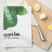 キュウリシードパケットラベル キッチンタオル (四つ折り)