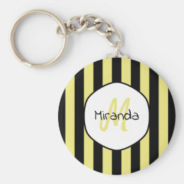 キュウリストライプのカブトムシのパターン名とモノグラム キーホルダー