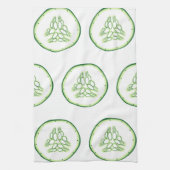 キュウリスライスのパターン キッチンタオル (縦)