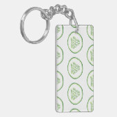 キュウリスライスのパターン キーホルダー (正面左)