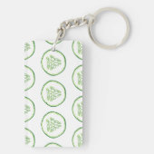 キュウリスライスのパターン キーホルダー (裏面)