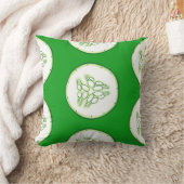 キュウリスライスのパターン クッション (ブランケット)