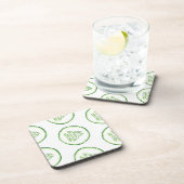 キュウリスライスのパターン コースター (右側)