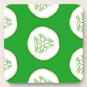 キュウリスライスのパターン コースター (正面)