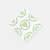 キュウリスライスのパターン スタンダードカクテルナプキン (角)