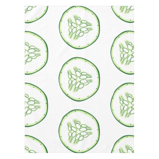 キュウリスライスのパターン テーブルクロス (正面)