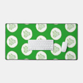 キュウリスライスのパターン デスクマット (キーボード&マウス)