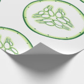 キュウリスライスのパターン ラッピングペーパー (角)