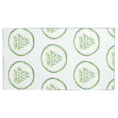 キュウリスライスのパターン 枕カバー (正面左)