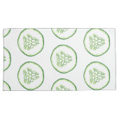 キュウリスライスのパターン 枕カバー (正面右)