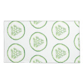 キュウリスライスのパターン 枕カバー (裏面-左)