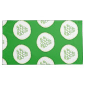 キュウリスライスのパターン 枕カバー (正面右)