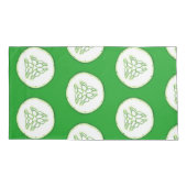 キュウリスライスのパターン 枕カバー (裏面-左)