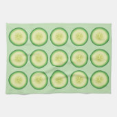 キュウリスライス柄 キッチンタオル (横)