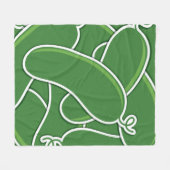 キュウリファンキーー フリースブランケット (正面(横))