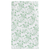 キュウリラインアートグリーン&ホワイト スモールペーパーバッグ (裏面)