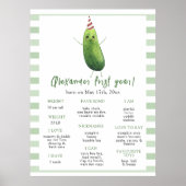 キュウリーファースト誕生日マイルストーン誕生日 ポスター (正面)