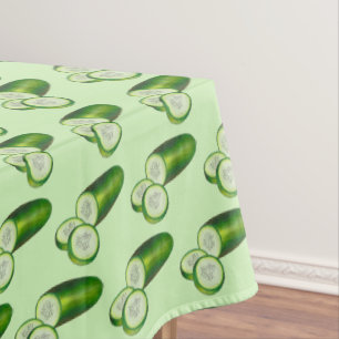 キュウリ新緑の夏の野菜ベジベグ テーブルクロス