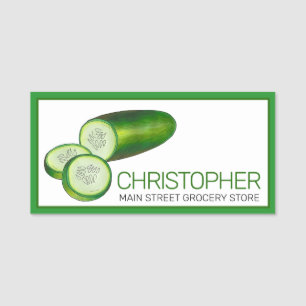 キュウリ新緑の夏の野菜ベジベグ 名札