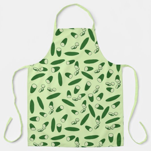 キュウリ模様 エプロン (正面)