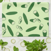 キュウリ模様 キッチンタオル (折り畳み)