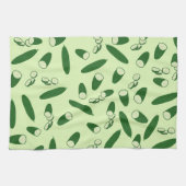 キュウリ模様 キッチンタオル (横)