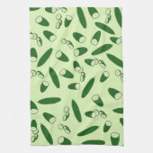 キュウリ模様 キッチンタオル (縦)