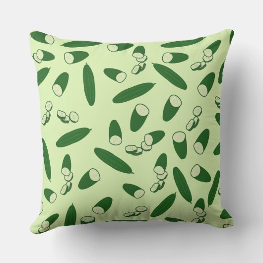 キュウリ模様 クッション (裏面)