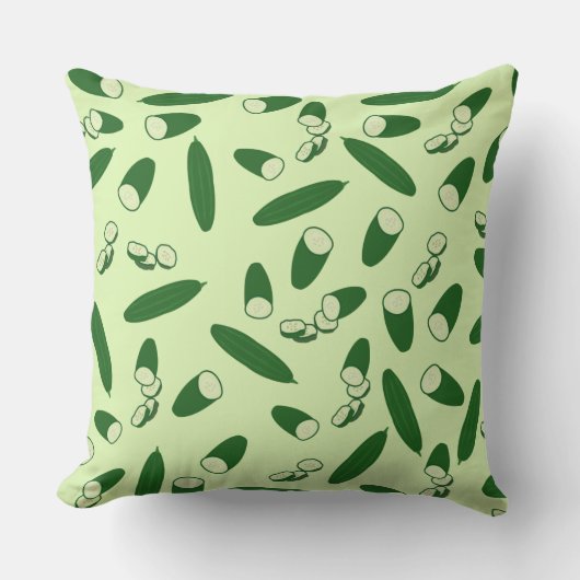 キュウリ模様 クッション (正面)