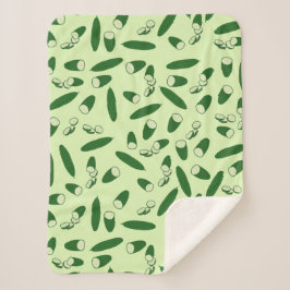 キュウリ模様 シェルパブランケット