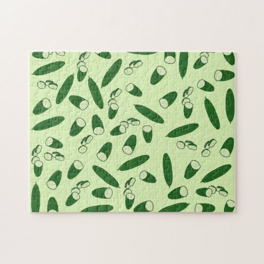キュウリ模様 ジグソーパズル (横)
