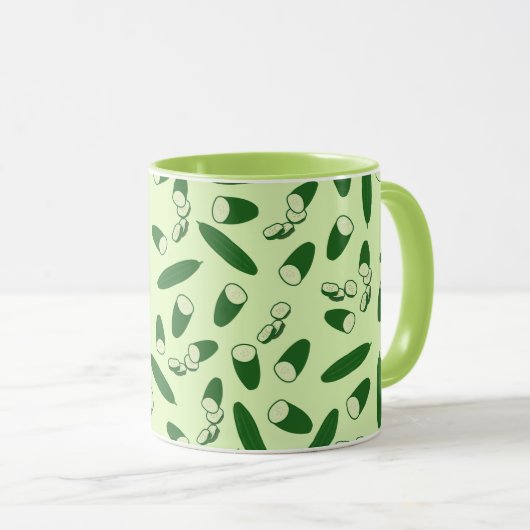 キュウリ模様 マグカップ (正面右)
