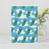 キュウリ漬おもしろい物食品ユーモアファンタジー サンキューカード (スタンド正面)