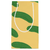 キュウリ漬け野菜好きの食べ物ユーモア スモールペーパーバッグ (正面)