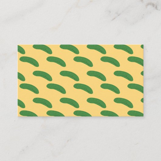 キュウリ漬け野菜好きの食べ物ユーモア 名刺 (正面)