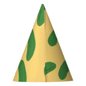 キュウリ漬け野菜好きフードユーモア パーティーハット (裏面)