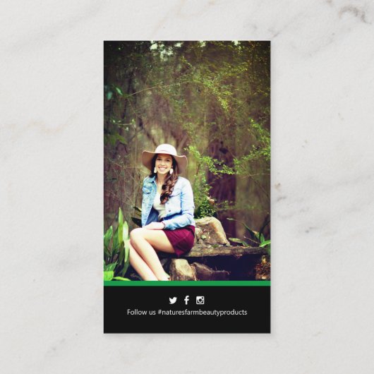 キュウリ美しい健康会社写真 名刺 (裏面)