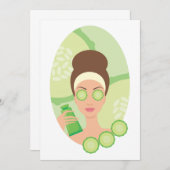 キュウリ顔 招待状 (正面/裏面)