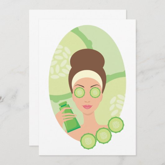 キュウリ顔 招待状 (正面/裏面)