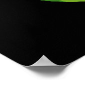 キュコカンバおもしろいーベギーキュウリープンダークBG ポスター (角)