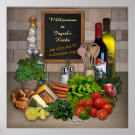 キュシェンポスターミットディネムナメン ポスター