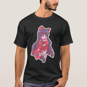 キュチャンデスエモガールチビ（小さくかわいく書いた感じ）スケッチキ Tシャツ